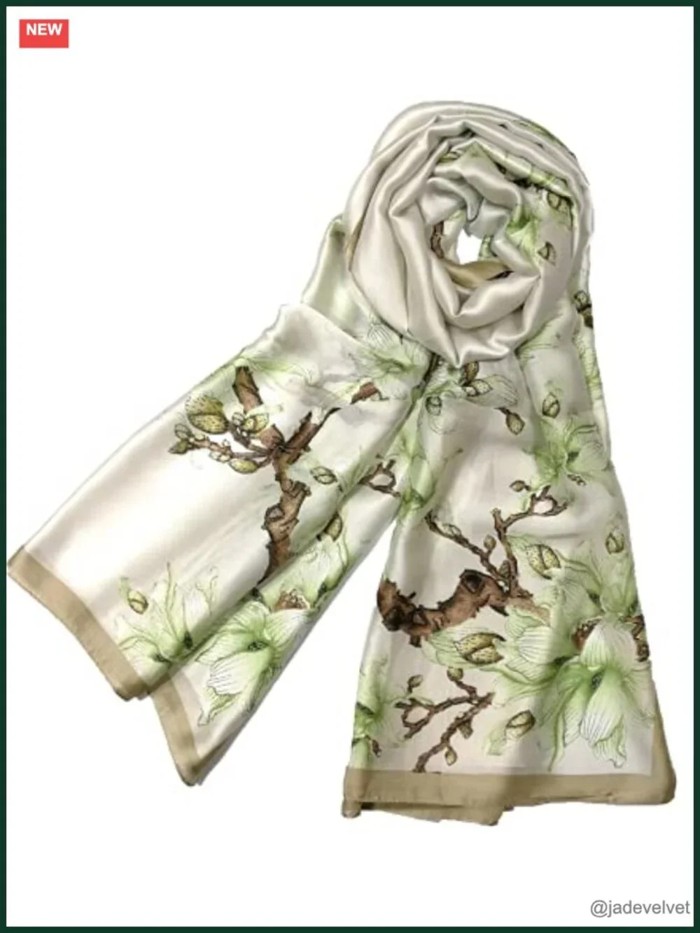 Silk Feel Large Long Floral Fashion Scarf in Gift Box
